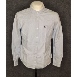 Jack Willis Shirt Size 8 Women's Ladies Classic Fit Blue White Striped Button Up